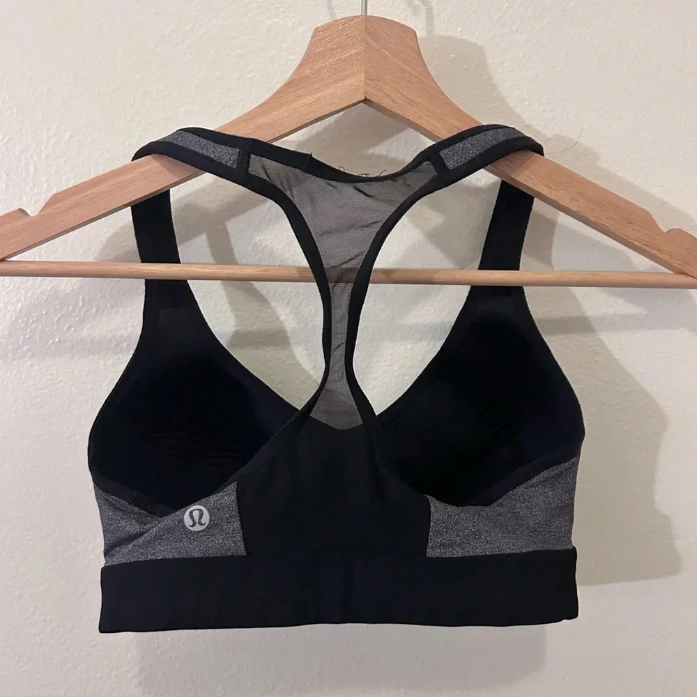 Lululemon Speed‎ Up Bra *High Support for C/D Cup Heathered Black  | SIZE 2